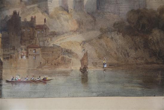 Edmund Hastings (1781-1861) ? Durham from the River, 8.75 x 11.5in.